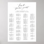 Seat Alphabetical Wedding Chart Poster (Vorne)