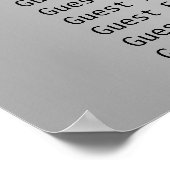 Seat Chart Wedding Bridal Silver finden 12 Poster (Ecke)