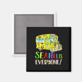 Seatbelts Everyone Fun Magic School Bus Driver Job Magnet (Vorderseite/Rückseite)