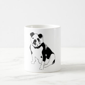 Seated Bulldog Portrait Black and White Artwork Kaffeetasse