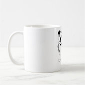 Seated Bulldog Portrait Black and White Artwork Kaffeetasse (Links)