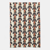 Seated Dachshund Kitchen Towels Geschirrtuch (Vertikal)