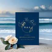 SEATERNAL Nautical Monogram Wedding Save the Date Folieneinladung