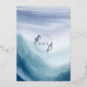 SEATERNAL Nautical Monogram Wedding Save the Date Folieneinladung (Rückseite)