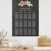 Seating Chart 15 Tabelle 150 Guest Chalkboard Flor Poster (Küche)