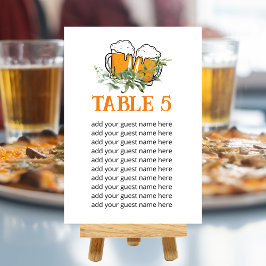 Seating Chart Baby Brauen Babydusche Tischnummer