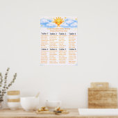Seating chart baby shower party decor poster (Küche)