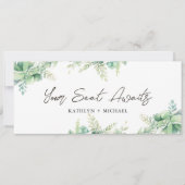 Seating Chart Header Eukalyptus Greenerity Card Einladung (Vorderseite)