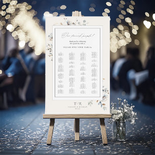 Seating Chart Ivory ID1102 für empfindliche Wildbl Acrylschild