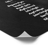 Seating Chart Poster - Baum und rote Herzen Design (Ecke)