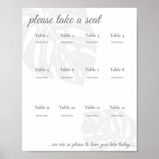 Seating Chart Print, Value Poster Paper (Matte) (Vorne)