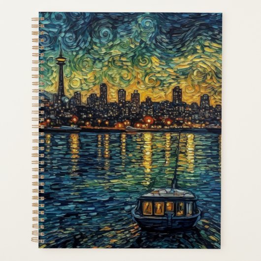 Seatle Space Needle im van-Gogh-Stil Planer (Vorderseite)