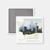 Seatle Washington Magnet (Vorderseite/Rückseite)