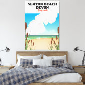 Seaton Beach Dorset Reiseplakat Leinwanddruck (Insitu (Schlafzimmer))