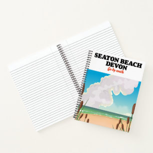 Seaton Beach Dorset Reiseplakat Notizblock