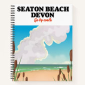 Seaton Beach Dorset Reiseplakat Notizblock (Vorderseite)