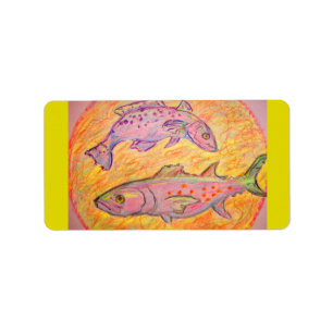 Seatrout und Makrelendesign Adressaufkleber