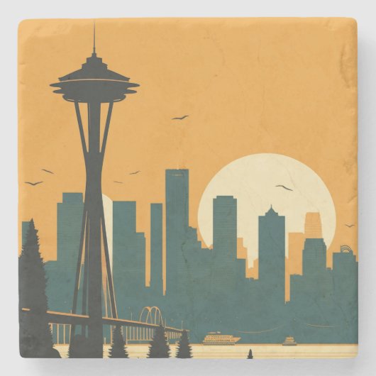 SEATTLE #1 STEINUNTERSETZER (Vorderseite)