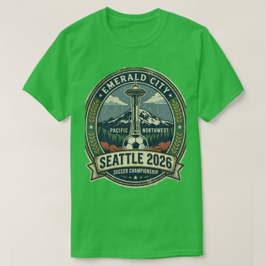 Seattle 2026 Weltmeisterschaft Austragungsort Vint T-Shirt (Design vorne)