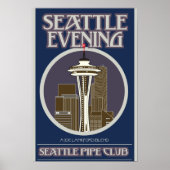 Seattle Abend Print Poster (Vorne)