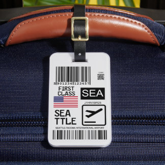 Seattle airport travel tag gepäckanhänger