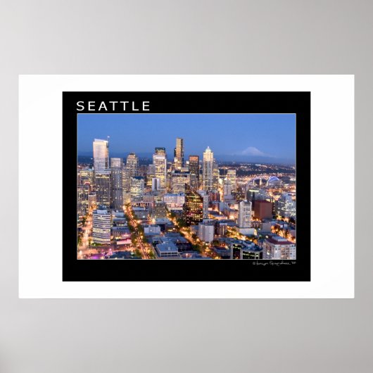 Seattle at Night Poster (Vorne)