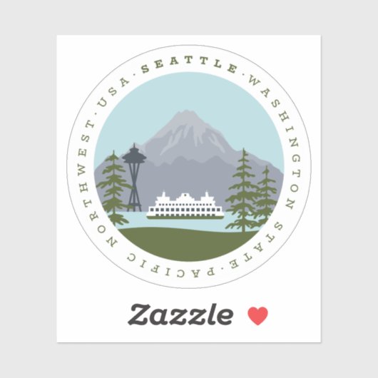 Seattle Aufkleber (Blatt)