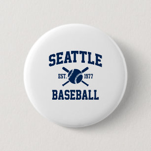 Seattle Baseball Athletic Vintage Sportteam Fan Button
