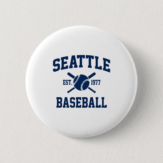 Seattle Baseball Athletic Vintage Sportteam Fan Button (Vorderseite)