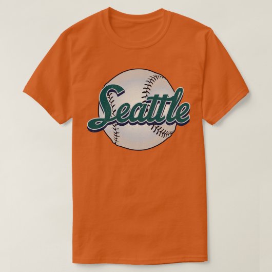 Seattle Baseball Vintag Baseball Teamgeschenk T-Shirt (Design vorne)
