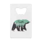 Seattle Bear Forest Geldbeutel Flaschenöffner (Rückseite)