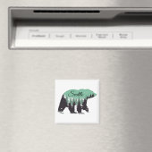 Seattle Bear Forest Magnet (In Situ (Geschirrspüler))