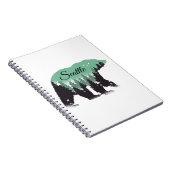 Seattle Bear Forest Notizblock (Rechte Seite)