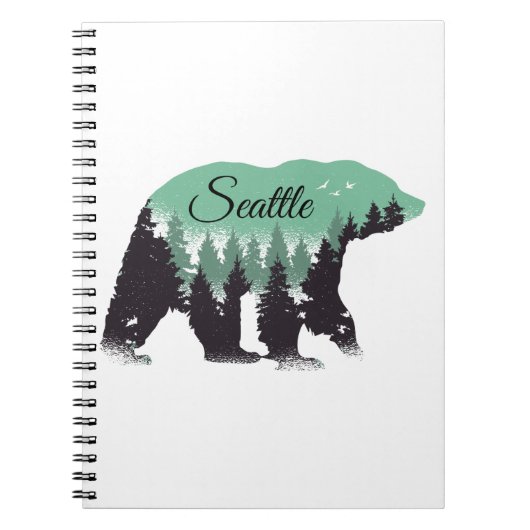 Seattle Bear Forest Notizblock (Vorderseite)