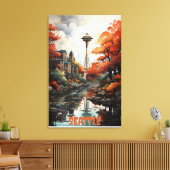 Seattle: Bewundern Sie den surrealen Charme Leinwanddruck (Insitu (Wohnzimmer))