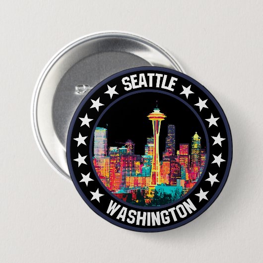 Seattle Button (Vorne & Hinten)