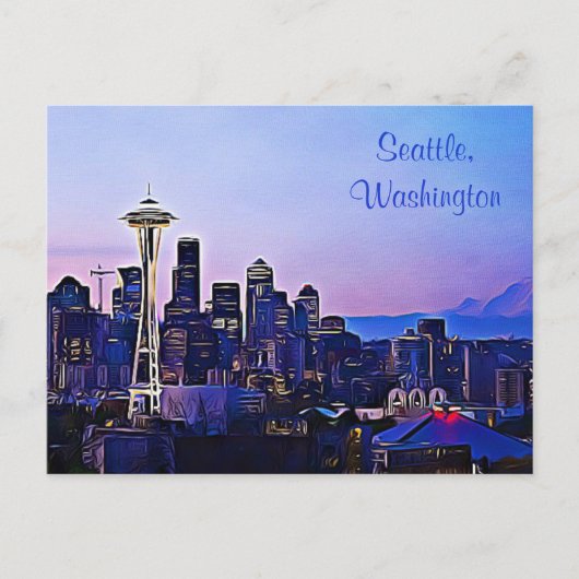 Seattle City in Washington Postcard Postkarte (Vorderseite)