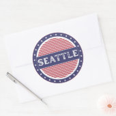 Seattle City Pride Emblem – American Identity Runder Aufkleber (Umschlag)