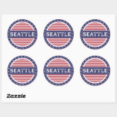 Seattle City Pride Emblem – American Identity Runder Aufkleber (Blatt)