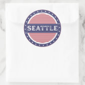 Seattle City Pride Emblem – American Identity Runder Aufkleber (Tasche)