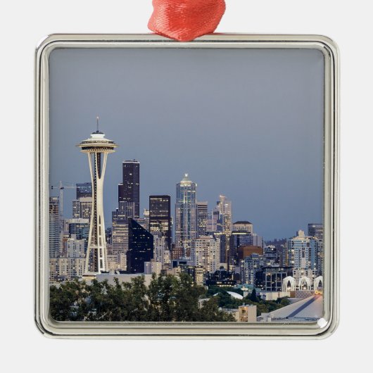 Seattle City Silbernes Ornament (Vorne)