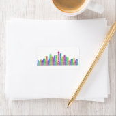 Seattle City Skyline Adressaufkleber (Insitu)