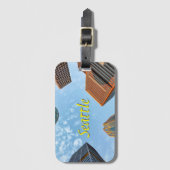 Seattle City Skyline Gepäckanhänger (Vorderseite Vertikal)