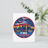 Seattle City Skyline Postkarte (Stehend Vorderseite)