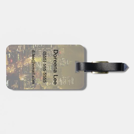 Seattle City View Gepäckanhänger (Rückseite horizontal)