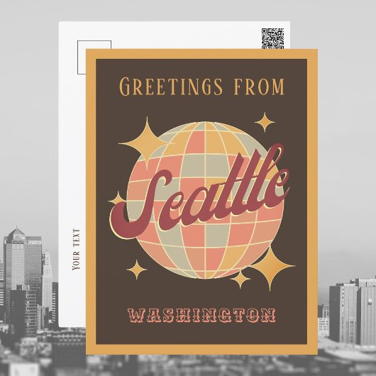 Seattle City Washington Retro Vintage Postcard Postkarte