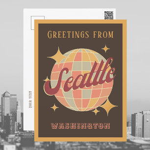 Seattle City Washington Retro Vintage Postkarte