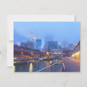 Seattle Cityscape in der Morgendämmerung Postkarte