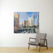 Seattle Cityscape mit Highway Wandteppich (Beispiel (Horizontal))