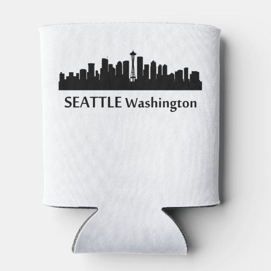 Seattle Cityscape Skyline Dosenkühler (Rückseite)